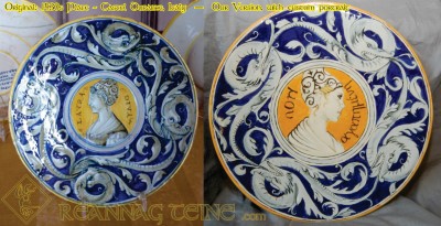 Pottery Comparison: Customized Italian Portrait