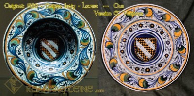 Pottery Comparison: Customized Italian Heraldry