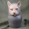12oz Canopic Portraiture Cat Urn, no inscription