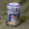 12oz Italian Portraiture Cat Urn; Name date, and motto inscription